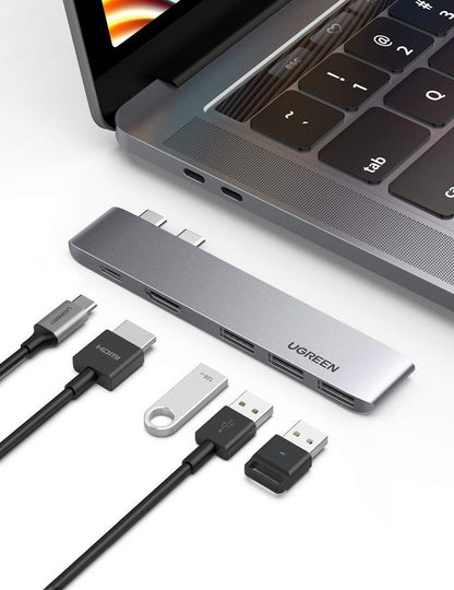 UGREEN USB-C-hubb för Apple MacBook Pro / Air-serien, 3 x USB-A 3.0 - 1 x USB-C - 1 x HDMI, Grå