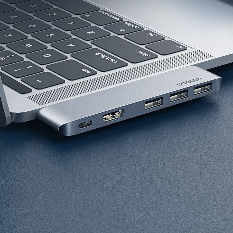 UGREEN USB-C-hubb för Apple MacBook Pro / Air-serien, 3 x USB-A 3.0 - 1 x USB-C - 1 x HDMI, Grå