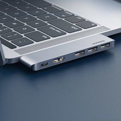 UGREEN USB-C-hubb för Apple MacBook Pro / Air-serien, 3 x USB-A 3.0 - 1 x USB-C - 1 x HDMI, Grå