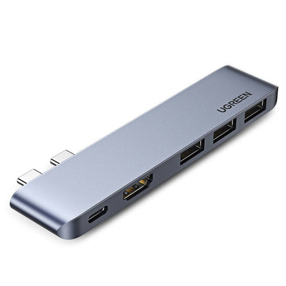 UGREEN USB-C-hubb för Apple MacBook Pro / Air-serien, 3 x USB-A 3.0 - 1 x USB-C - 1 x HDMI, Grå
