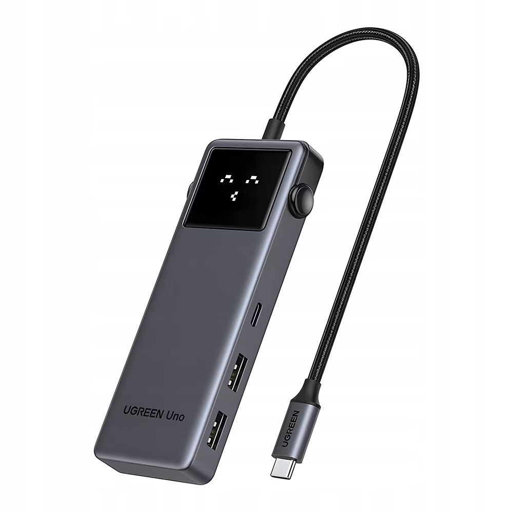 USB-C-hubb UGREEN Uno (75179), 2 x USB-A - 2 x USB-C - 1 x HDMI - 1 x SD - 1 x microSD, Grå
