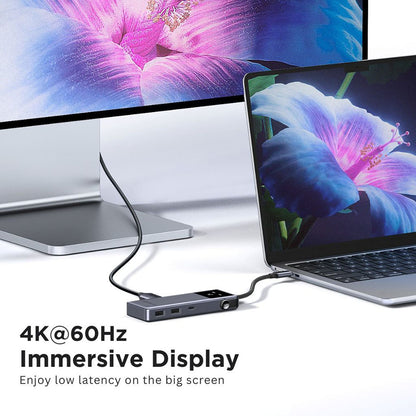 USB-C-hubb UGREEN Uno (75179), 2 x USB-A - 2 x USB-C - 1 x HDMI - 1 x SD - 1 x microSD, Grå
