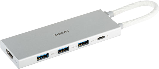 Hub USB-C Xiaomi, 3 x USB-A 3.0 - 1 x USB-C - 1 x HDMI, Vit BHR8804GL