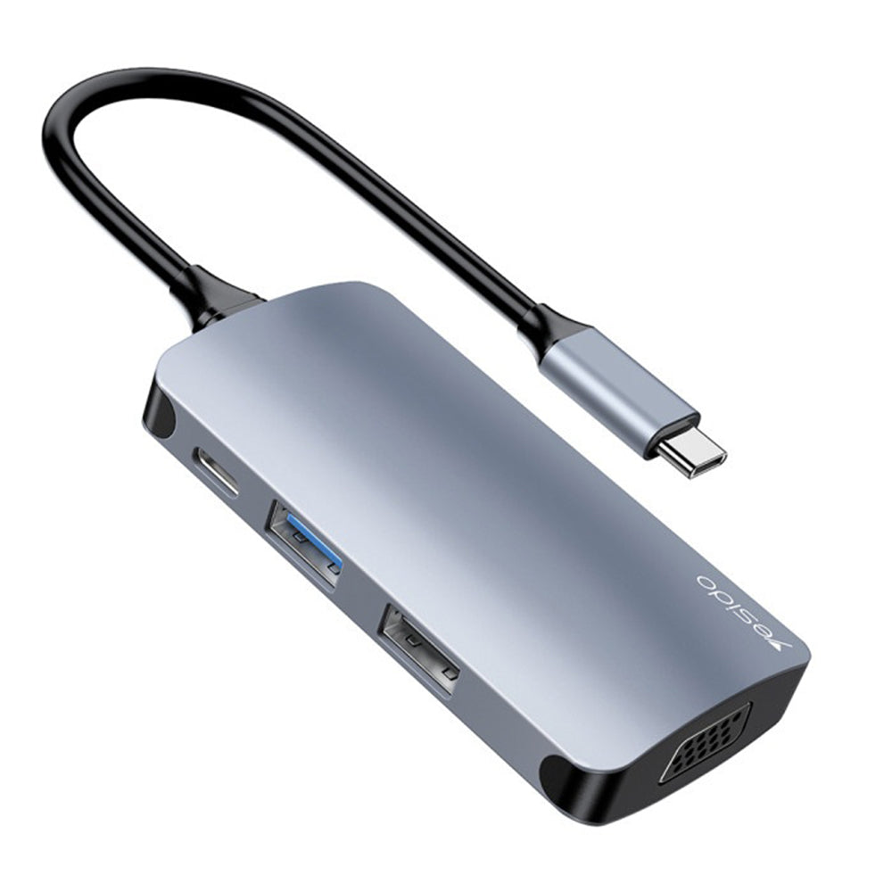 USB-C-hubb Yesido HB16, 7-i-1, Grå