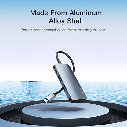 USB-C-hubb Yesido HB16, 7-i-1, Grå