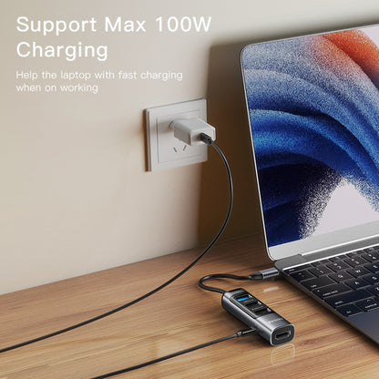 USB-C-hubb Yesido HB22, 5-i-1, Grå