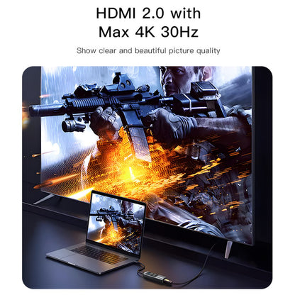 USB-C-hubb Yesido HB22, 5-i-1, Grå