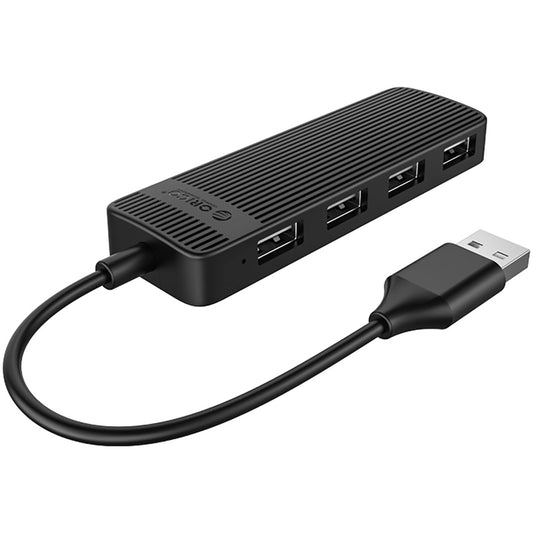 Hub USB Orico FL02, 4 x USB-A, Svart