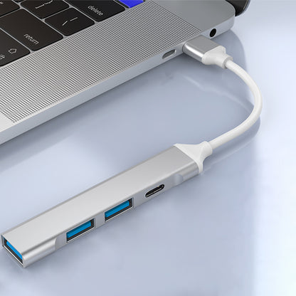 USB-hub Techsuit H19 PolarisBridge, 4in1, Grå Vit