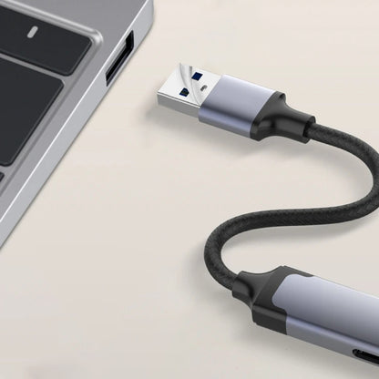 USB-hub Techsuit H19 PolarisBridge, 4in1, Grå Vit