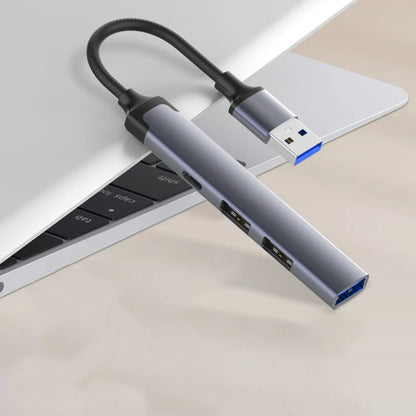 USB-hub Techsuit H19 PolarisBridge, 4in1, Grå Vit