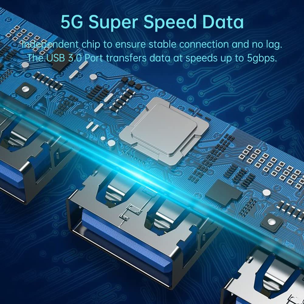 USB / USB-C-hubb Techsuit H8 DataBridge, 4in1, Grå