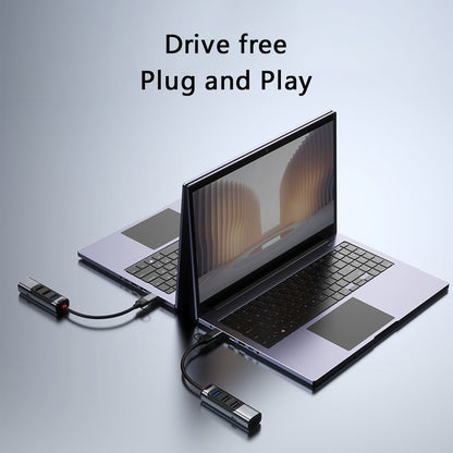 USB-hubb / USB-C Yesido HB19, 4in1, Grå