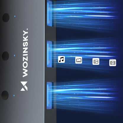 USB-hub WZK WHS080YSS, 4 x USB-A 3.0, Grå