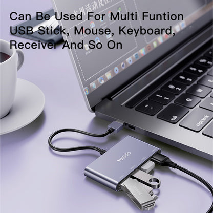 USB-hubb Yesido HB12, 4in1, Grå