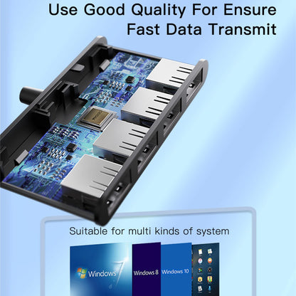 USB-hubb Yesido HB12, 4in1, Grå