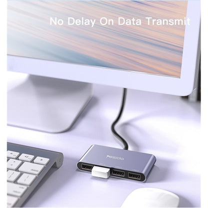 USB-hubb Yesido HB12, 4in1, Grå