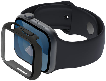 Belkin ScreenForce TemperedCurve-fodral för Apple Watch 44mm / 45mm-serien, svart OVG004zzBK-REV