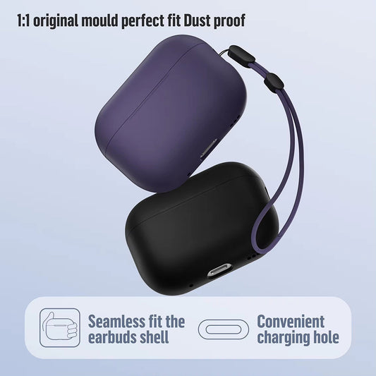Blueo Liquid-fodral för Apple AirPods Pro 2, Lila