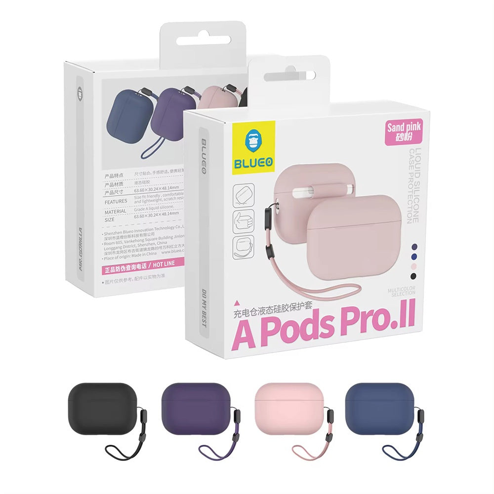 Blueo Liquid-fodral för Apple AirPods Pro 2, Rosa
