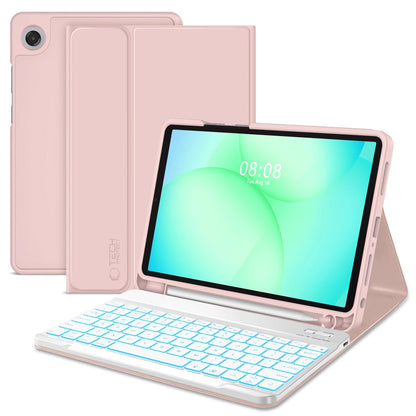 Fodral med tangentbord för Samsung Galaxy Tab A11+ / Tab A9+, Tech-Protect, SC PEN, Rosa