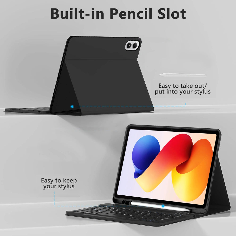 Keyboard Case for Xiaomi Poco Pad M1 / Redmi Pad 2 Pro, Tech-Protect, SC PEN, Black