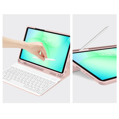 Fodral med tangentbord för Samsung Galaxy Tab A11+ / Tab A9+, Tech-Protect, SC PEN, Rosa
