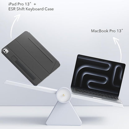 Fodral med tangentbord för Apple iPad (2025) / (2022), ESR, Shift, Grå
