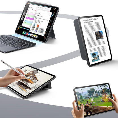 Fodral med tangentbord för Apple iPad (2025) / (2022), ESR, Shift, Grå