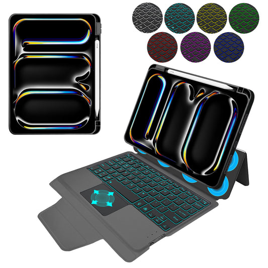 Tangentbordsfodral för Apple iPad Pro 11 (2024), Techsuit, KeyTab Pro, Svart