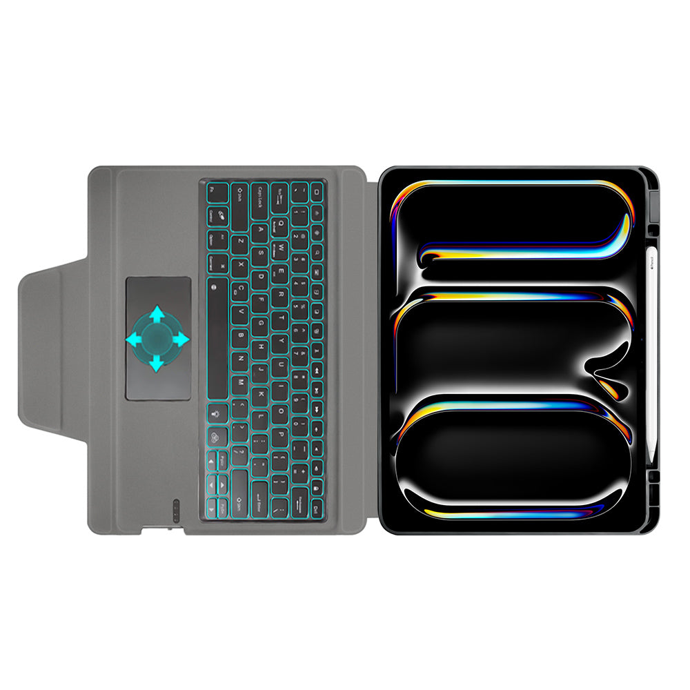 Tangentbordsfodral för Apple iPad Pro 13 (2024), Techsuit, KeyTab Pro, Svart