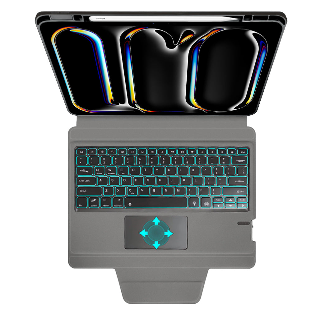 Tangentbordsfodral för Apple iPad Pro 13 (2024), Techsuit, KeyTab Pro, Svart