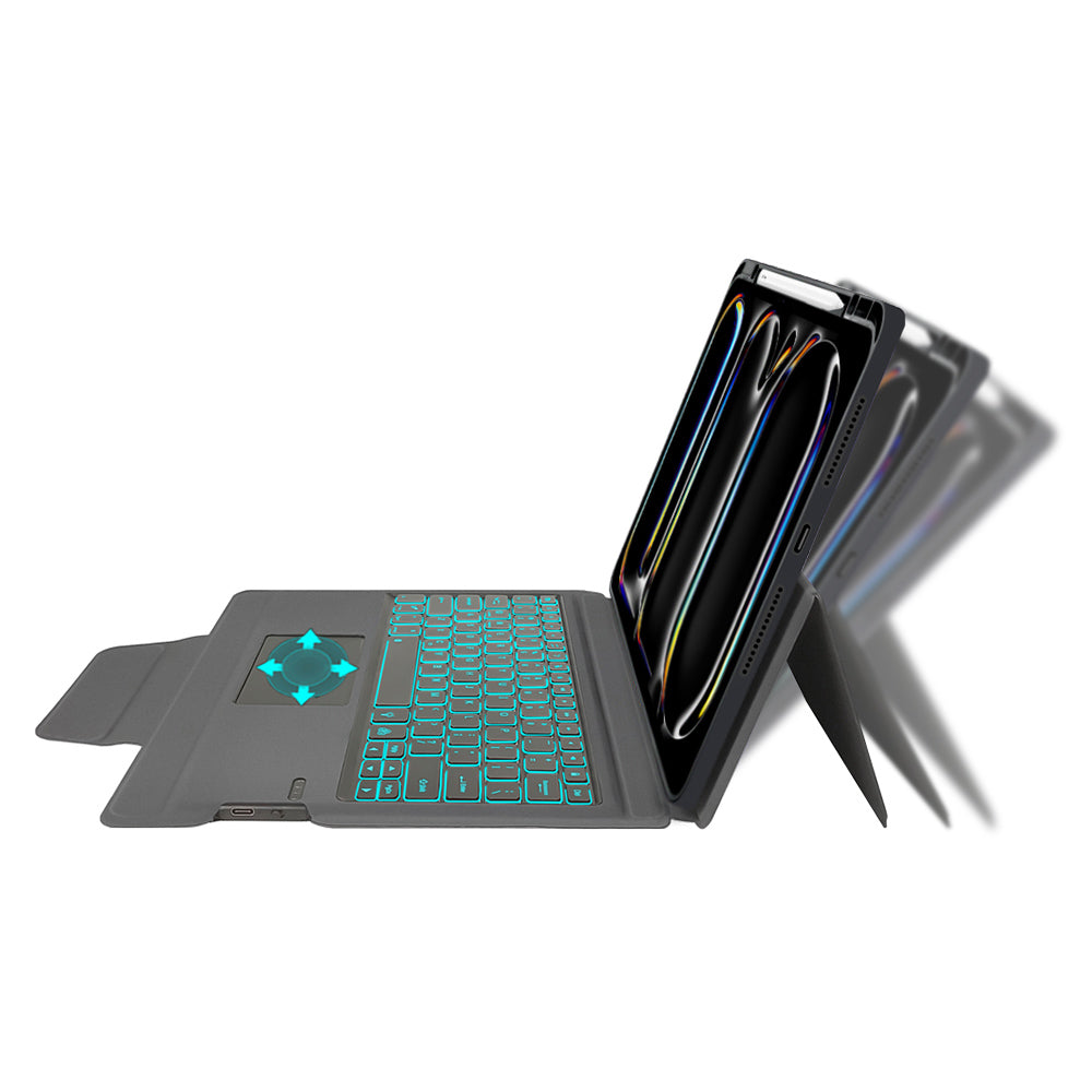 Tangentbordsfodral för Apple iPad Pro 13 (2024), Techsuit, KeyTab Pro, Svart