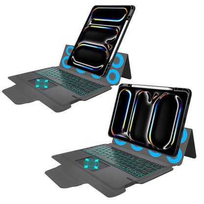 Tangentbordsfodral för Apple iPad Pro 13 (2024), Techsuit, KeyTab Pro, Svart