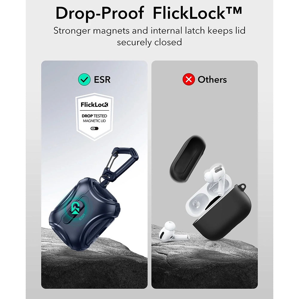 ESR Cyber FlickLock fodral för Apple AirPods Pro 3, Blå