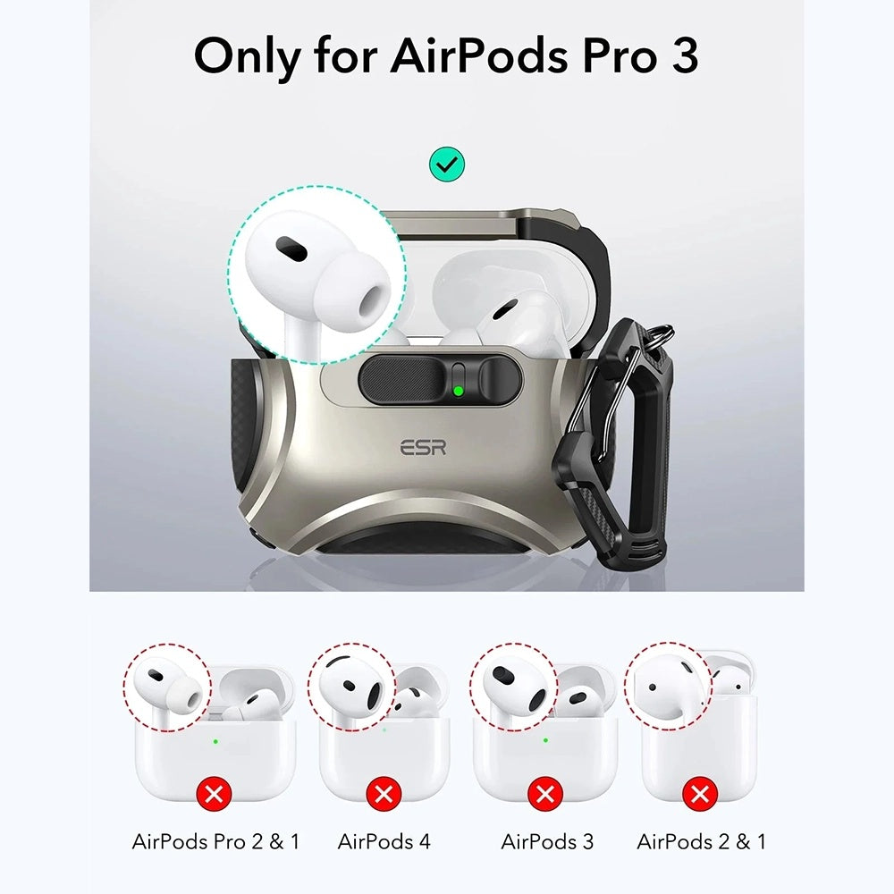 ESR Cyber FlickLock fodral för Apple AirPods Pro 3, Grå