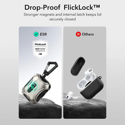 ESR Cyber FlickLock fodral för Apple AirPods Pro 3, Grå