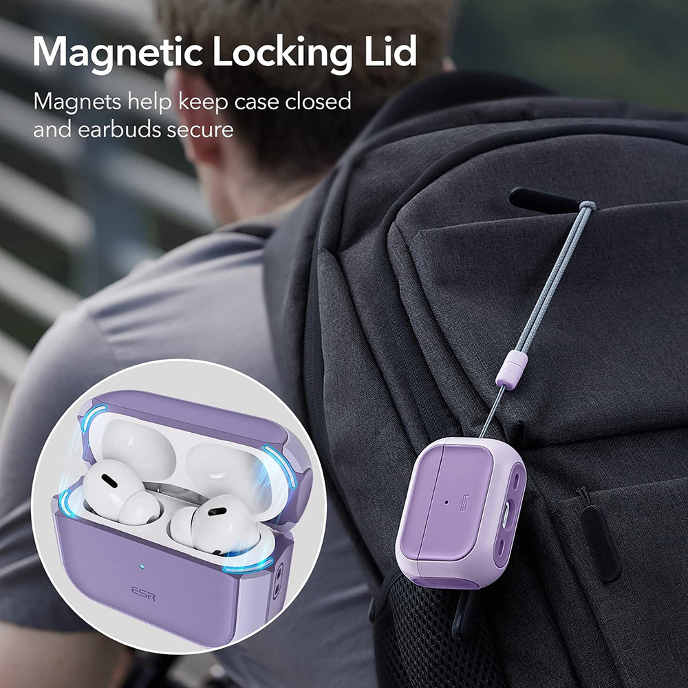 ESR Orbit Hybrid fodral för Apple AirPods Pro Series, Lila