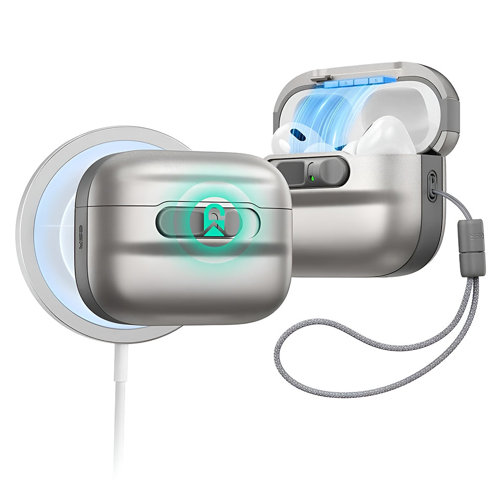 ESR Pulse Magnetic FlickLock fodral för Apple AirPods Pro 3, Grå