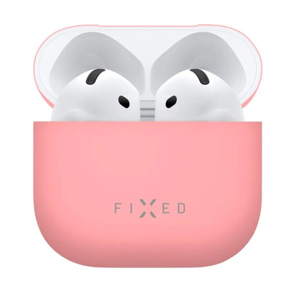 Fixed Silky fodral för Apple AirPods 4, Rosa