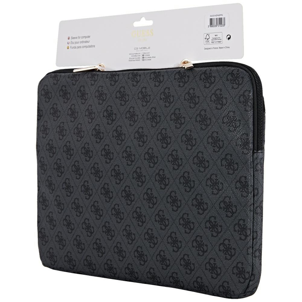 Guess 4G Triangle Logo fodral för 14-tums laptop, Svart