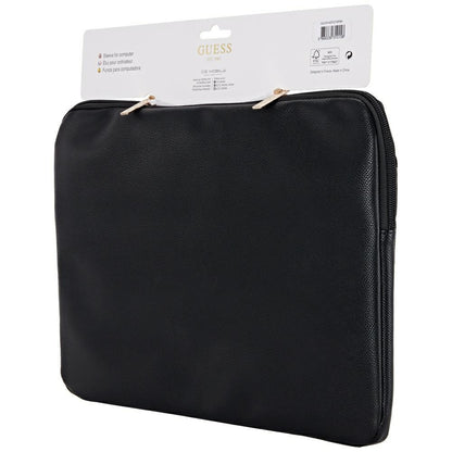 Guess Grained Triangle Logo fodral för 14-tums laptop, Svart