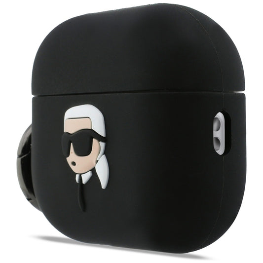 Karl Lagerfeld 3D Karl's Head fodral för Apple Airpods Pro 3, Svart