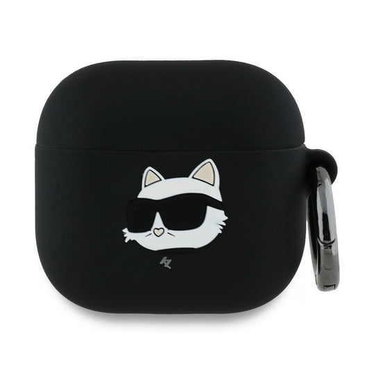 Karl Lagerfeld 3D Choupette's Head fodral för Apple AirPods 4, Svart