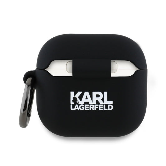Karl Lagerfeld 3D Karl & Choupette's Heads fodral för Apple AirPods 4, Svart