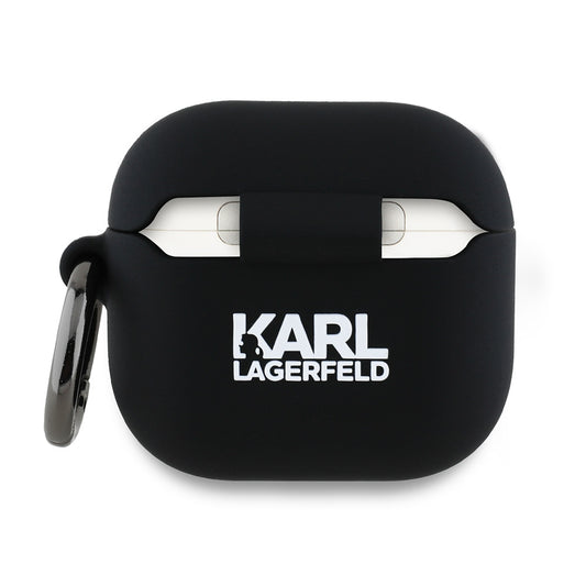Karl Lagerfeld 3D Karl's Head fodral för Apple AirPods 4, Svart
