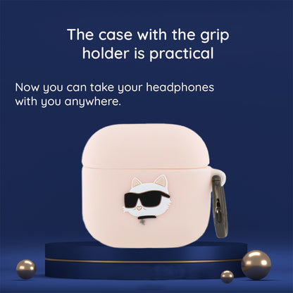 Karl Lagerfeld 3D Karl's Head fodral för Apple AirPods 4, Svart