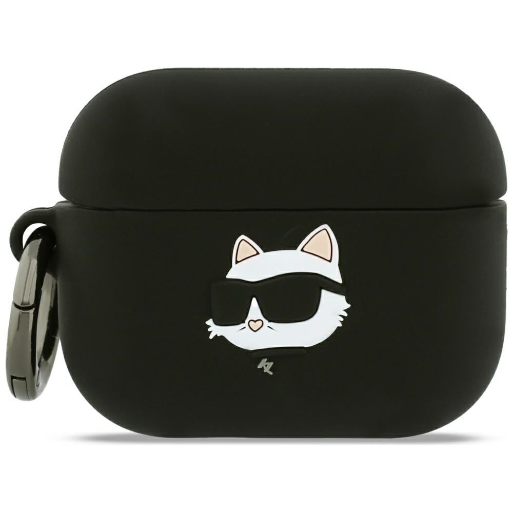 Karl Lagerfeld Silicone Choupette's Head 3D-skal för Apple AirPods Pro 3, Svart