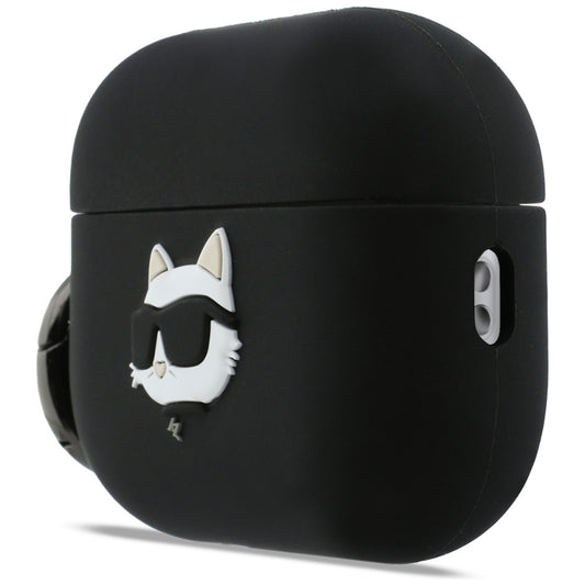 Karl Lagerfeld Silicone Choupette's Head 3D-skal för Apple AirPods Pro 3, Svart