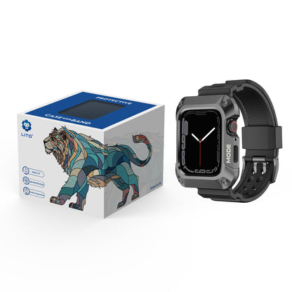 Lito RuggedArmor rem för Apple Watch 44mm Series, Grå